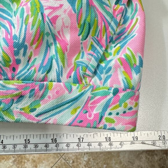 Lilly Pulitzer Buttercup Scallop Hem Shorts Sz 14 Pink Green Stretch Tropical - Picture 9 of 11
